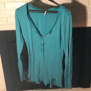 Free People, Long Sleeve, Large, Blue